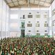 A morning assembly at Pardada Pardadi. In celebration of World Yoga Day, the school organized a week of daily one-hour yoga sessions for the students.